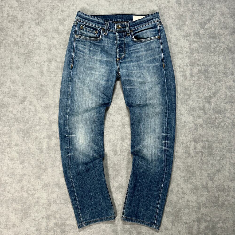 Rag and Bone Fit 2 Slim dillon wash button fly streetwear jeans ankle mens 28x26